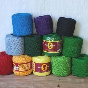 Assorted Colored Crochet Thread Lot